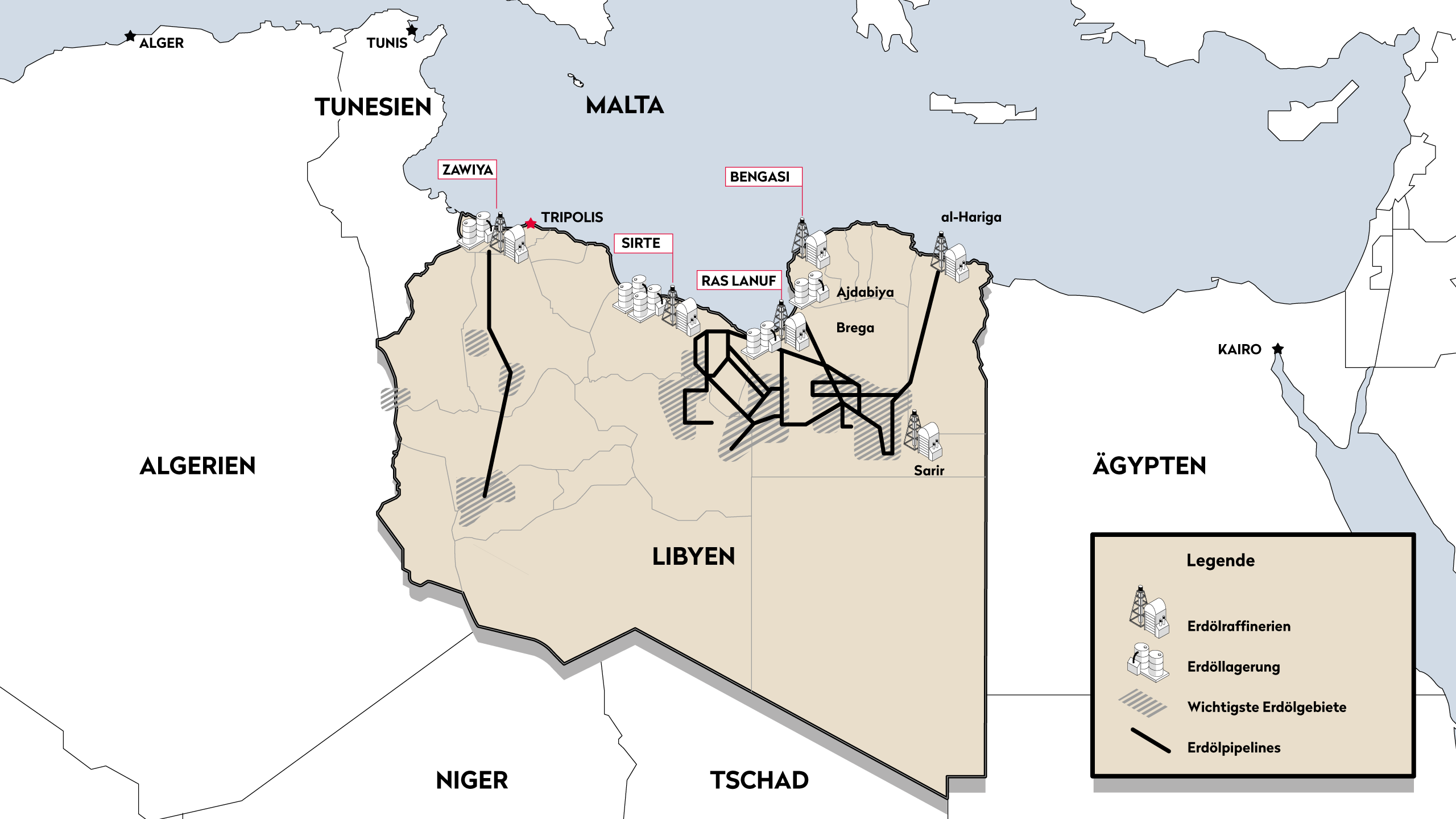 Die Kontrolle über den Erdölsektor steht im Zentrum des Bürgerkriegs in Libyen.